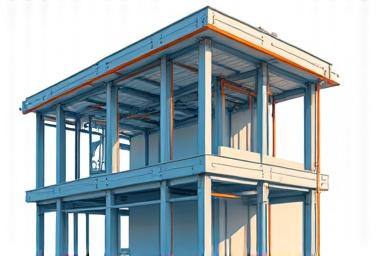 建物の骨組みのイラスト